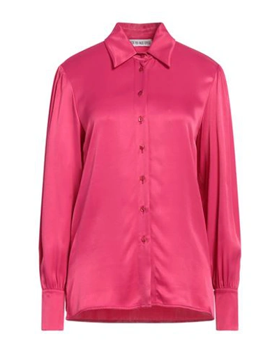Shop Face To Face Style Woman Shirt Fuchsia Size 4 Viscose In Pink