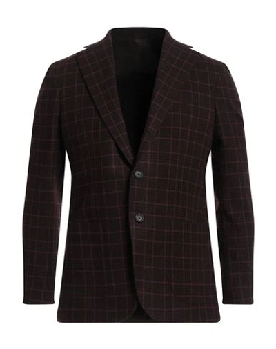 Gaiola  Napoli Gaiola Napoli Man Blazer Plum Size 38 Wool, Polyamide In Purple