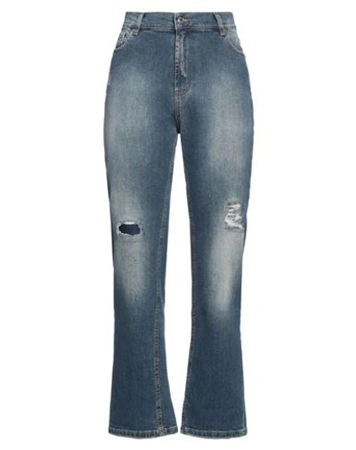 Massimo Rebecchi Woman Jeans Blue Size 8 Cotton, Elastane In Blue