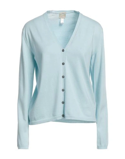 Shop Massimo Alba Woman Cardigan Sky Blue Size Xl Cotton, Cashmere