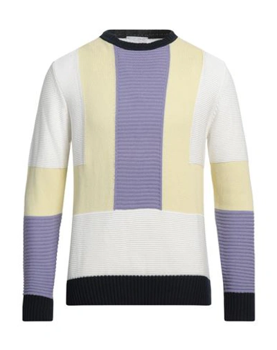 Shop Umberto Vallati Man Sweater White Size 40 Cotton