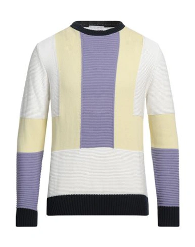 Umberto Vallati Man Sweater White Size 40 Cotton In White