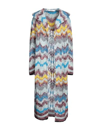 Philosophy Di Lorenzo Serafini Woman Cardigan Sky Blue Size 8 Polyamide, Mohair Wool, Wool In Blue