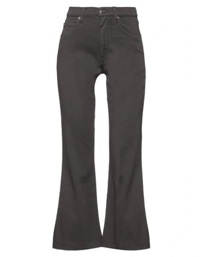 People (+)  Woman Denim Pants Dark Brown Size 30 Cotton, Elastomultiester, Elastane In Brown
