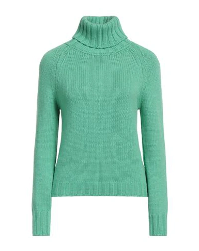 Shop Aragona Woman Turtleneck Green Size 8 Cashmere