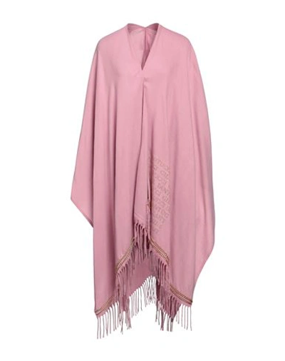 Shop Gil Santucci Woman Cape Pink Size Onesize Viscose, Wool
