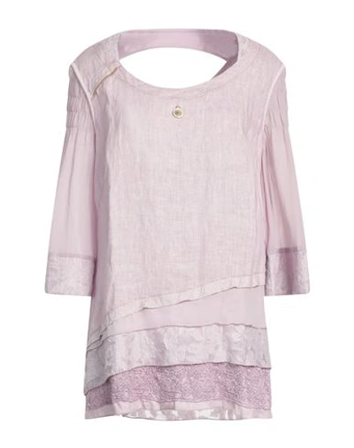 Shop Elisa Cavaletti By Daniela Dallavalle Woman Top Light Purple Size S Linen