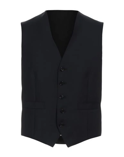 Shop Raffaele Caruso Sartoria Parma Man Tailored Vest Midnight Blue Size 38 Wool, Mohair Wool