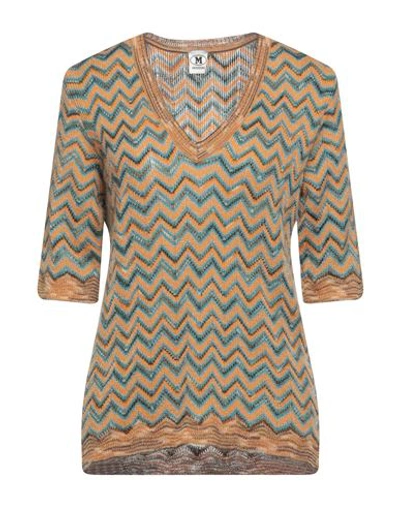 M Missoni Crochet-knit Sweater In Mandarin