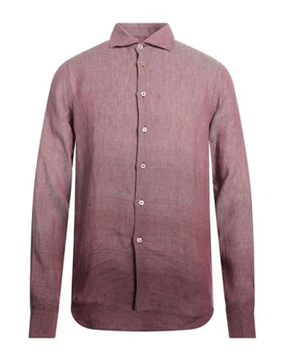 Shop Missoni Man Shirt Pastel Pink Size 44 Linen In Magenta