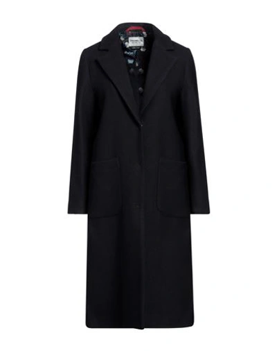 Shop Fred Mello Woman Coat Midnight Blue Size L Wool, Polyester, Polyamide