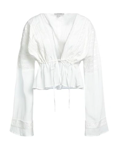 Shop Allsaints Woman Cardigan Ivory Size 10 Cotton In White