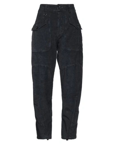 High Woman Pants Midnight Blue Size 2 Cotton, Linen, Elastane In Blue