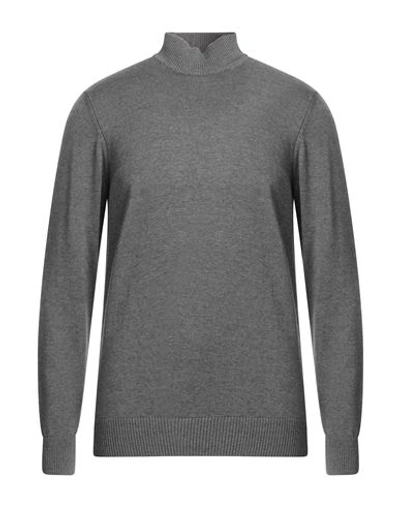 Shop Egon Von Furstenberg Man Turtleneck Grey Size S Wool, Viscose, Pes - Polyethersulfone