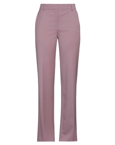 Shop Alberta Ferretti Woman Pants Mauve Size 8 Polyester, Virgin Wool, Elastane In Purple