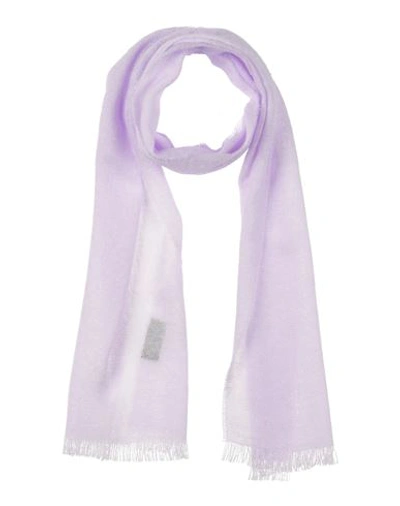 Shop Tom Ford Man Scarf Lilac Size - Silk, Polyamide In Purple