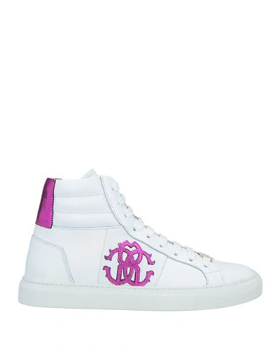 Roberto Cavalli Woman Sneakers White Size 6 Soft Leather In White