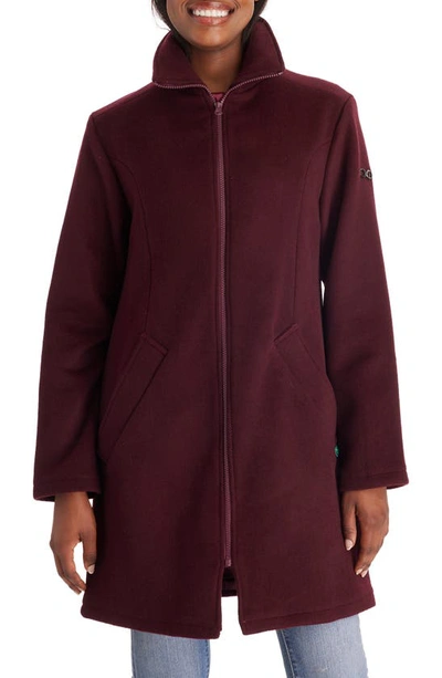 Shop Modern Eternity 3-in-1 Maternity Wool Blend Coat In Burgundy