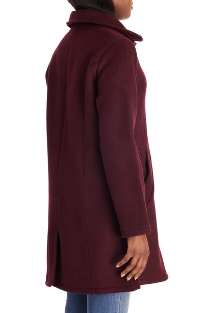 Modern Eternity 3-in-1 Maternity Wool Blend Coat In Burgundy