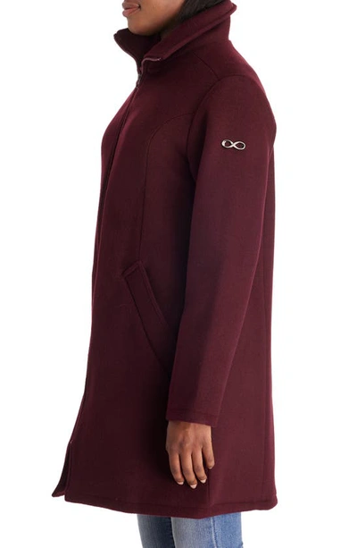 Modern Eternity 3-in-1 Maternity Wool Blend Coat In Burgundy