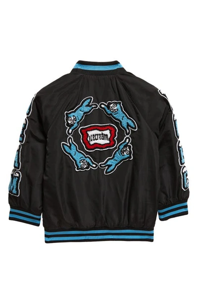 Shop Icecream Kids' Cold Varsity Jacket In Black