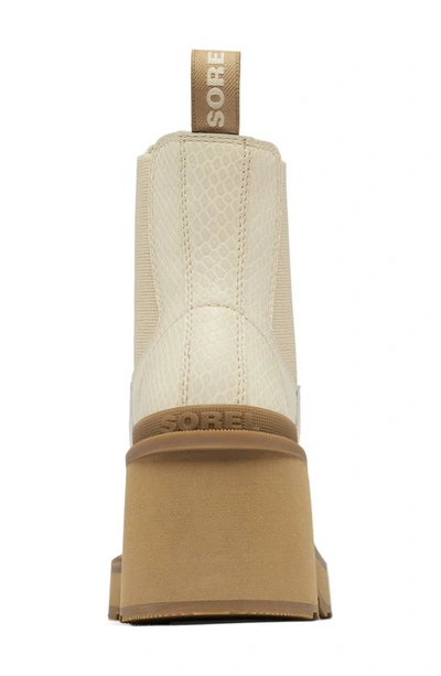 Shop Sorel Hi-line Waterproof Chelsea Boot In Bleached Ceramic/ Caribou Buff