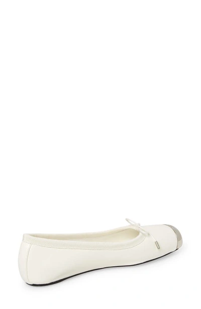 Shop Alexander Mcqueen Punk Ballet Flat In Ivory