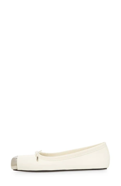 Shop Alexander Mcqueen Punk Ballet Flat In Ivory