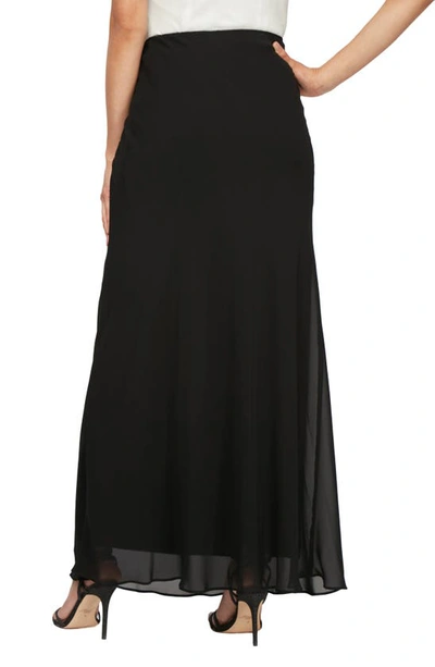 Shop Alex Evenings Chiffon A-line Skirt In Black