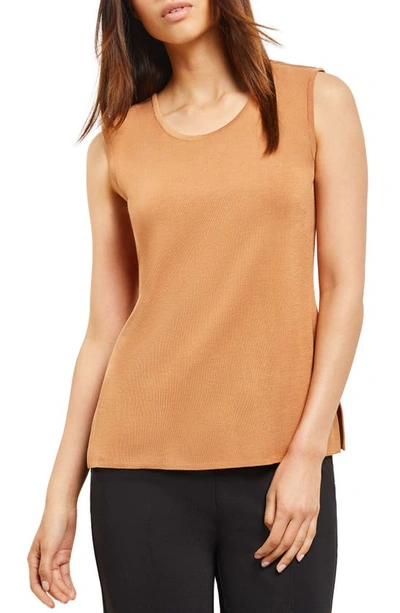 Shop Misook Classic Knit Tank Top In Goldenwood