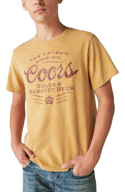 Shop Lucky Brand Coors Western Graphic T-shirt In Honey Mustard