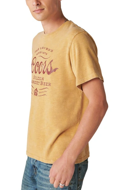 Shop Lucky Brand Coors Western Graphic T-shirt In Honey Mustard