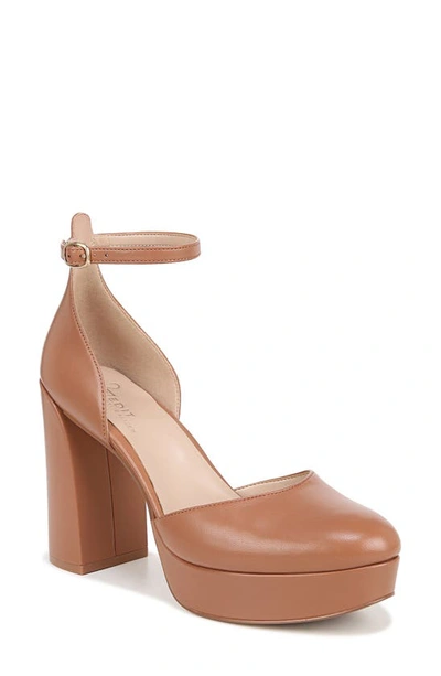 Shop 27 Edit Naturalizer Giovanna Ankle Strap Platform Pump In Toffee Leather