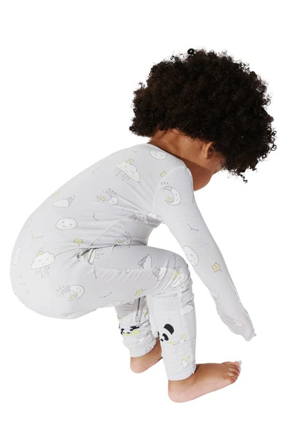 Shop Bellabu Bear Kids' Constellation Convertible Footie Pajamas In Grey
