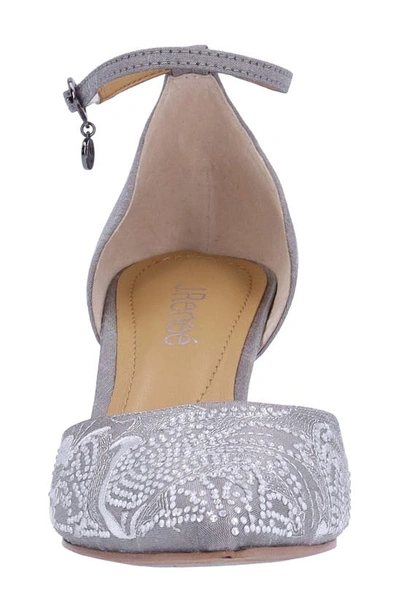 J. Reneé Payten Ankle Strap Pointed Toe Pump In Dark Grey