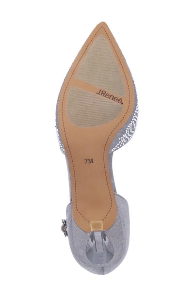 J. Reneé Payten Ankle Strap Pointed Toe Pump In Dark Grey