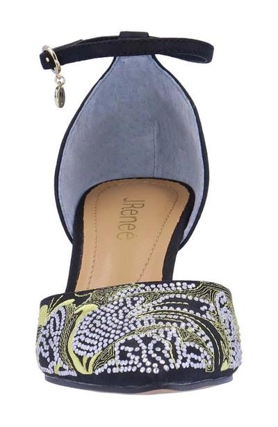 J. Reneé Payten Ankle Strap Pointed Toe Pump In Black