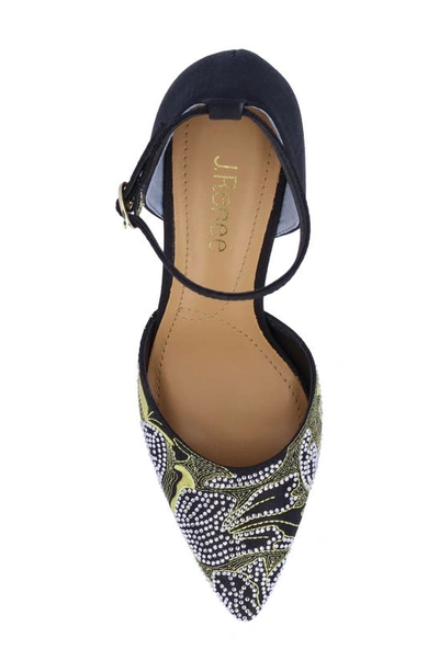J. Reneé Payten Ankle Strap Pointed Toe Pump In Black