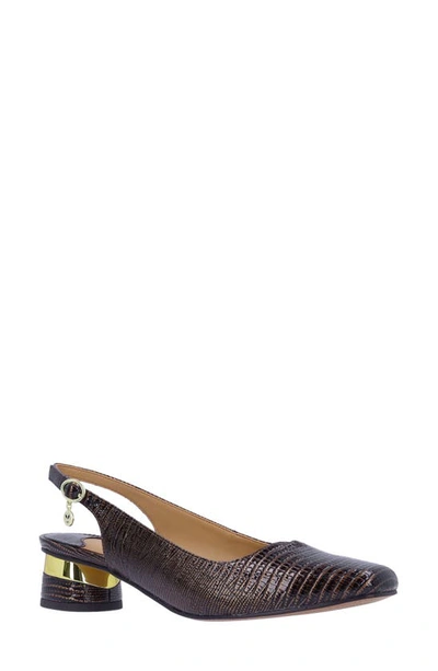 Shop J. Reneé Taveta Slingback Pump In Cognac