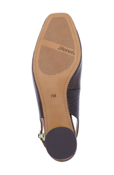 J. Reneé Taveta Slingback Pump In Cognac