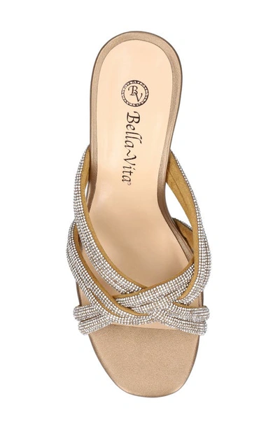Bella Vita Carmen Womens Faux Suede Embellished Heels In Bronze Suede