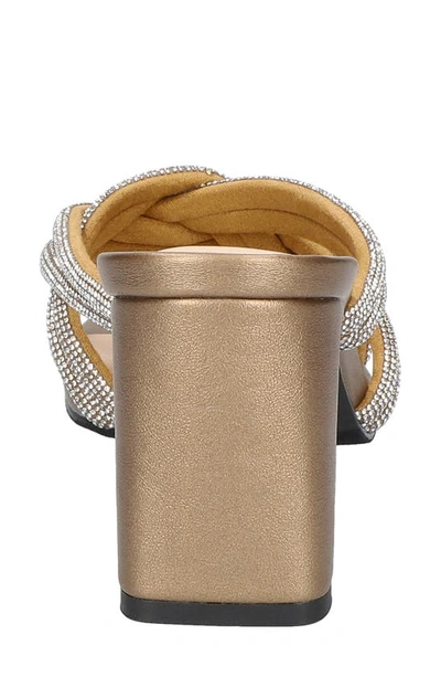 Bella Vita Carmen Womens Faux Suede Embellished Heels In Bronze Suede