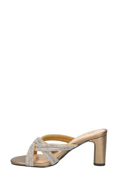 Bella Vita Carmen Womens Faux Suede Embellished Heels In Bronze Suede