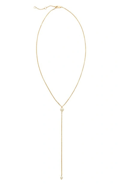 Shop Made By Mary Freshwater Pearl Lariat Necklace In Gold