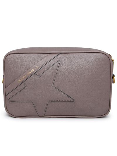 Shop Golden Goose Woman  Star Grey Leather Bag In Gray