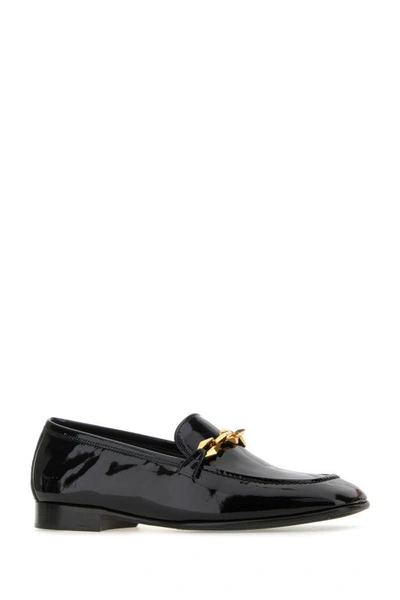 Shop Jimmy Choo Women Black Leather Diamond Tilda Loafers