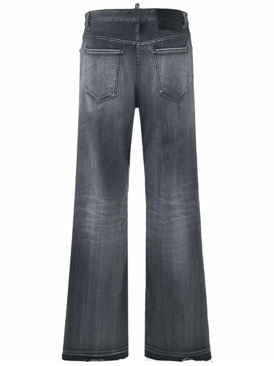 Shop Dsquared2 Grey Cotton Blend Jeans In Grigio