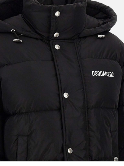 Shop Dsquared2 Black Padded Down Jacket In Nero