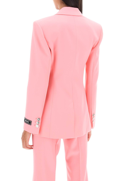 Shop Versace Single-breasted Medusa Jacket In Pastel Pink (pink)