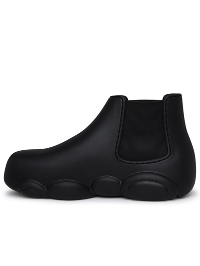 Shop Moschino Woman Black Rubber Ankle Boots